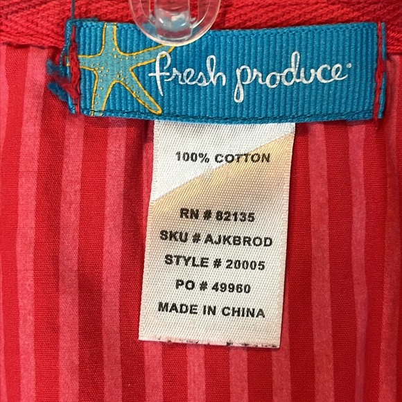 Fresh Produce Red Jacket size XL *flaw - Picture 2 of 14